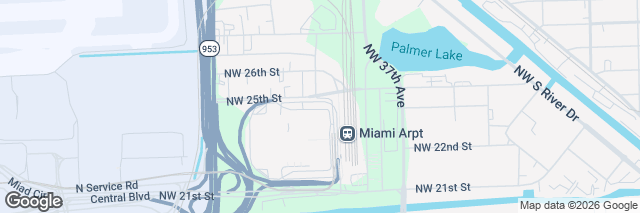 Google Maps Miami Airport (MIA), RENTAL CAR CENTER 3900 NW 25th Street #414, Miami, FL 33142, United States of America