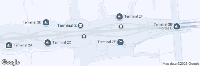 Google Maps Paris Charles de Gaulle Airport, Terminal 2EF - niveau arrivées, Paris Roissy, 95711, France