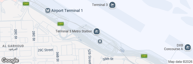 Google Maps Dubai Airport Terminal 3, Airport Road D89 Al Garhoud, Dubai, ., United Arab Emirates